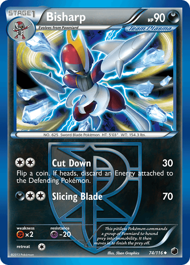 Carta Bisharp 74/116 do set Plasma Freeze — Pokémon TCG | Bynx