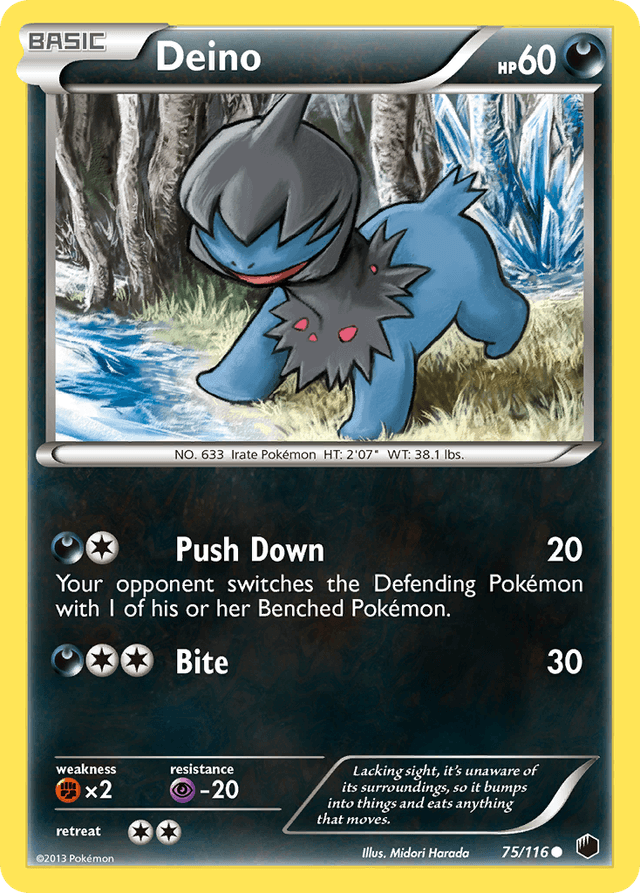 Carta Deino 75/116 do set Plasma Freeze — Pokémon TCG | Bynx