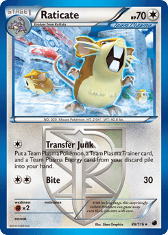 Raticate 88/116 — Congelamento de Plasma