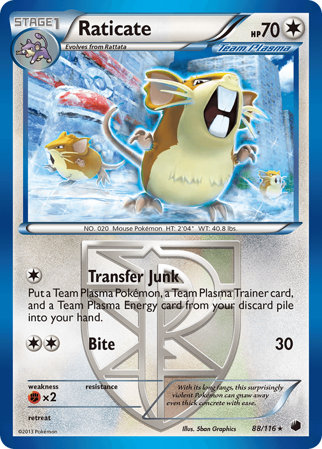Carta Raticate 88/116 do set Plasma Freeze — Pokémon TCG | Bynx