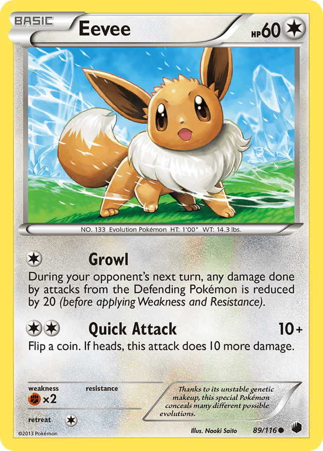 Carta Eevee 89/116 do set Plasma Freeze — Pokémon TCG | Bynx