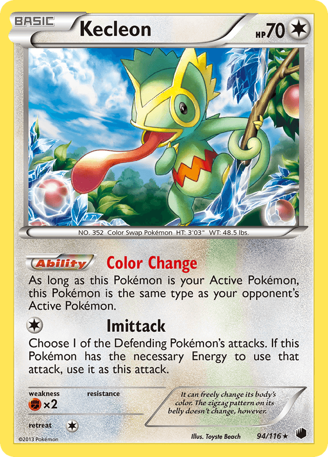 Carta Kecleon 94/116 do set Plasma Freeze — Pokémon TCG | Bynx