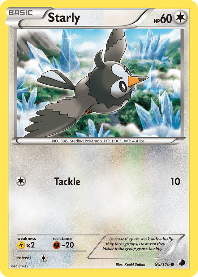 Carta Starly 95/116 do set Plasma Freeze — Pokémon TCG | Bynx