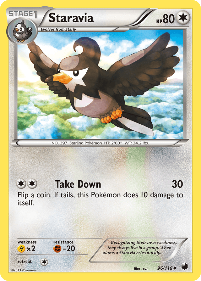 Carta Staravia 96/116 do set Plasma Freeze — Pokémon TCG | Bynx