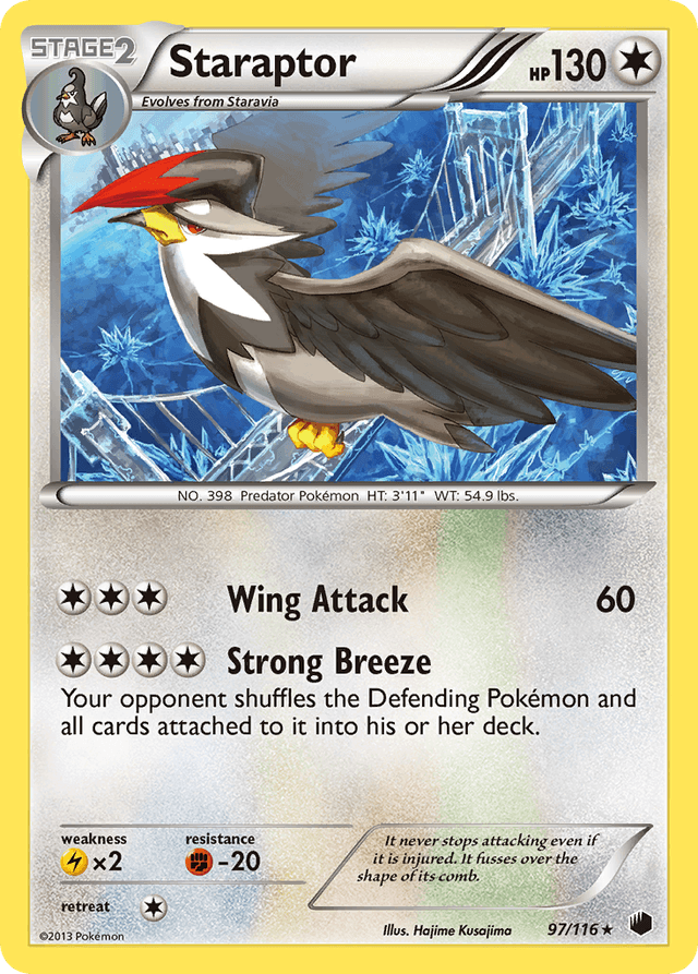 Carta Staraptor 97/116 do set Plasma Freeze — Pokémon TCG | Bynx