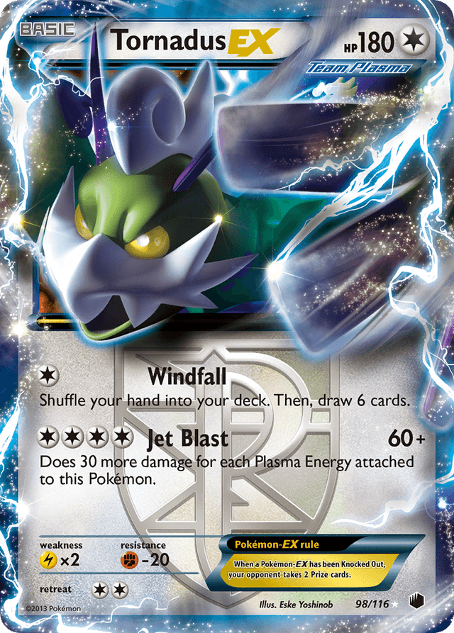Carta Tornadus-EX 98/116 do set Plasma Freeze — Pokémon TCG | Bynx