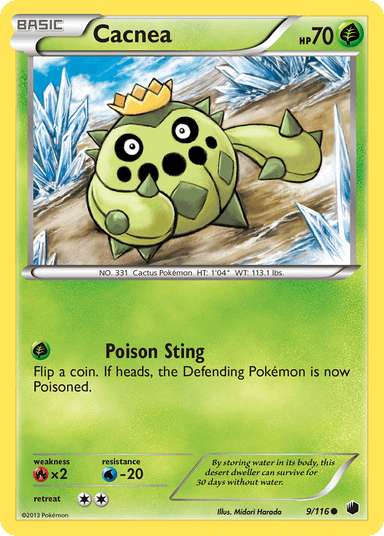 Carta Cacnea 9/116 do set Plasma Freeze — Pokémon TCG | Bynx