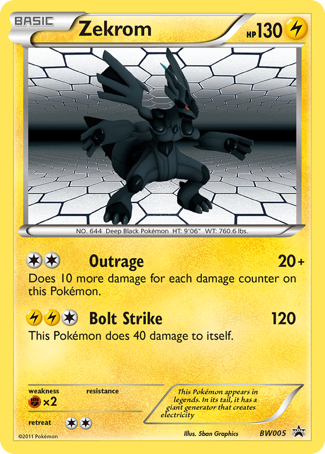 Carta Zekrom BW005/101 do set BW Black Star Promos — Pokémon TCG | Bynx