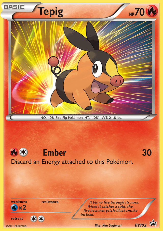 Carta Tepig BW02/101 do set BW Black Star Promos — Pokémon TCG | Bynx