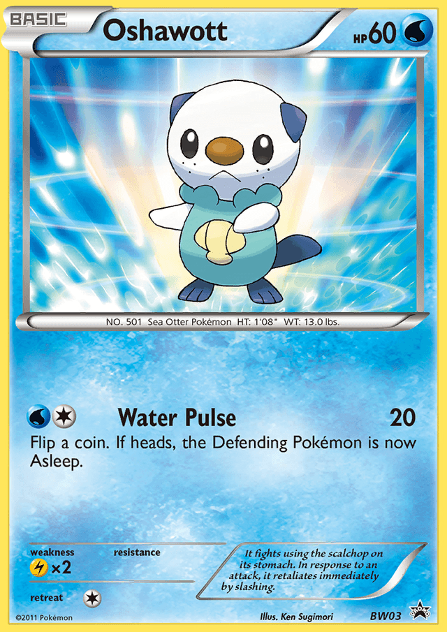 Carta Oshawott BW03/101 do set BW Black Star Promos — Pokémon TCG | Bynx