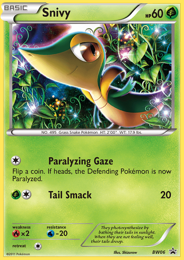 Carta Snivy BW06/101 do set BW Black Star Promos — Pokémon TCG | Bynx
