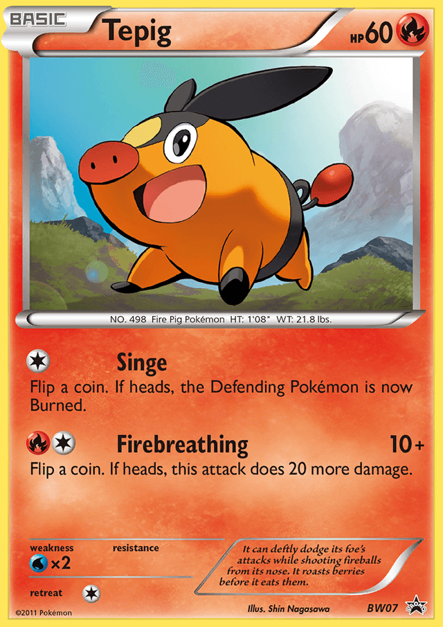 Carta Tepig BW07/101 do set BW Black Star Promos — Pokémon TCG | Bynx