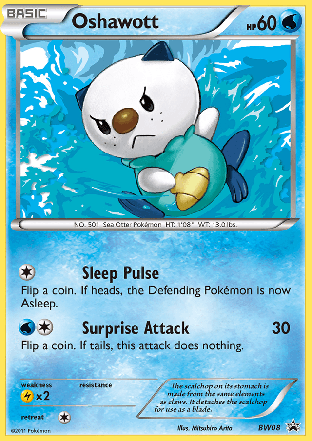 Carta Oshawott BW08/101 do set BW Black Star Promos — Pokémon TCG | Bynx