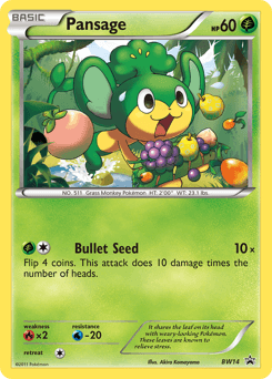 Pansage BW14/101 — BW Black Star Promos