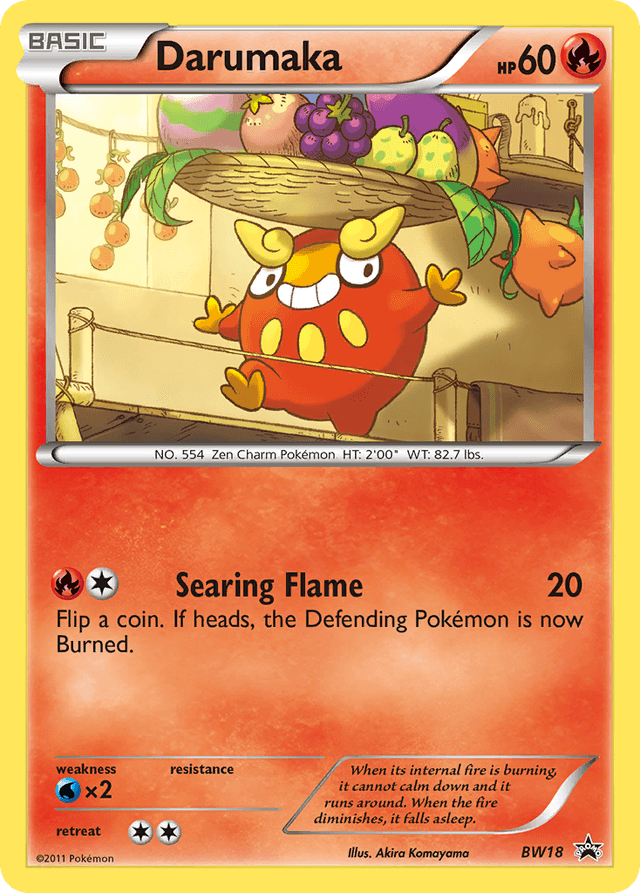 Carta Darumaka BW18/101 do set BW Black Star Promos — Pokémon TCG | Bynx