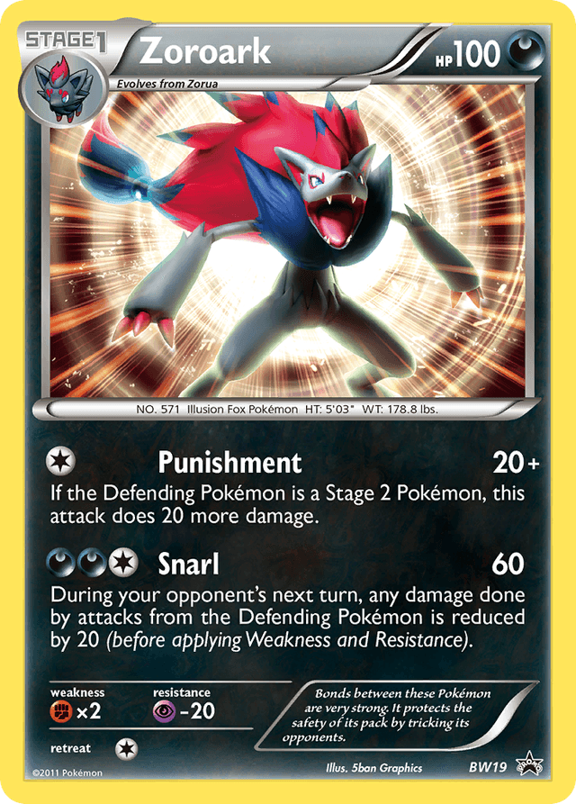 Carta Zoroark BW19/101 do set BW Black Star Promos — Pokémon TCG | Bynx