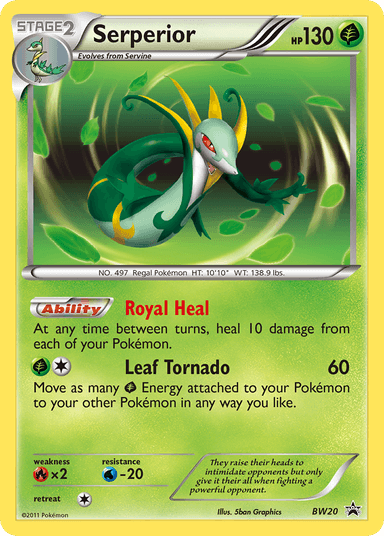 Carta Serperior BW20/101 do set BW Black Star Promos — Pokémon TCG | Bynx