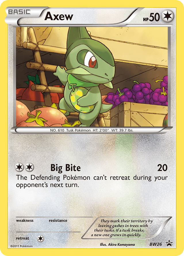 Carta Axew BW26/101 do set BW Black Star Promos — Pokémon TCG | Bynx