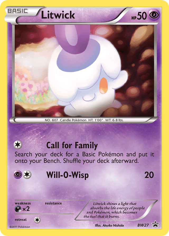 Carta Litwick BW27/101 do set BW Black Star Promos — Pokémon TCG | Bynx