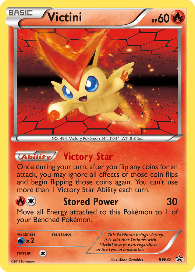 Carta Victini BW32/101 do set BW Black Star Promos — Pokémon TCG | Bynx