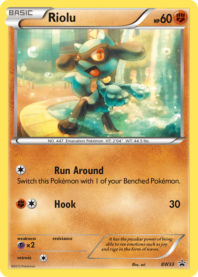 Carta Riolu BW33/101 do set BW Black Star Promos — Pokémon TCG | Bynx