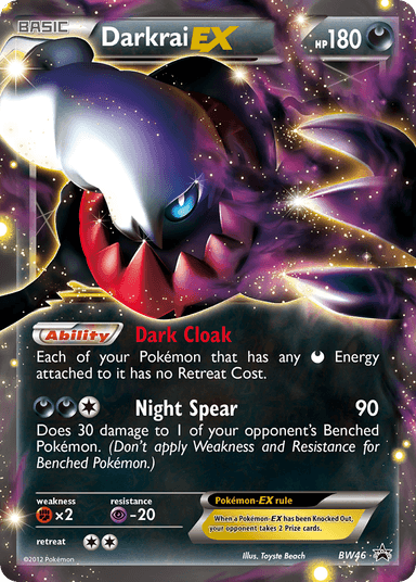 Carta Darkrai-EX BW46/101 do set BW Black Star Promos — Pokémon TCG | Bynx
