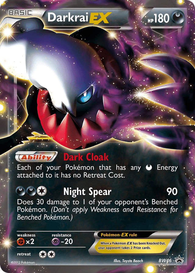 Carta Darkrai-EX BW46/101 do set BW Black Star Promos — Pokémon TCG | Bynx