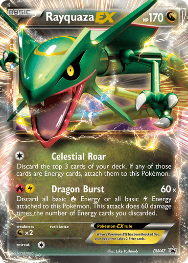 Carta Rayquaza-EX BW47/101 do set BW Black Star Promos — Pokémon TCG | Bynx