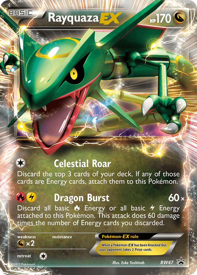 Carta Rayquaza-EX BW47/101 do set BW Black Star Promos — Pokémon TCG | Bynx