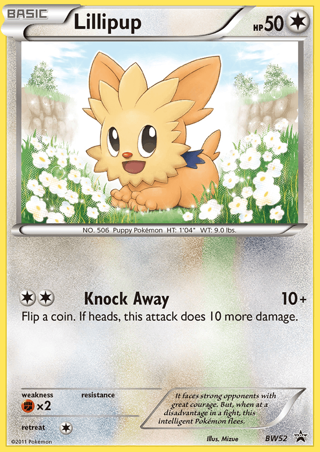 Carta Lillipup BW52/101 do set BW Black Star Promos — Pokémon TCG | Bynx
