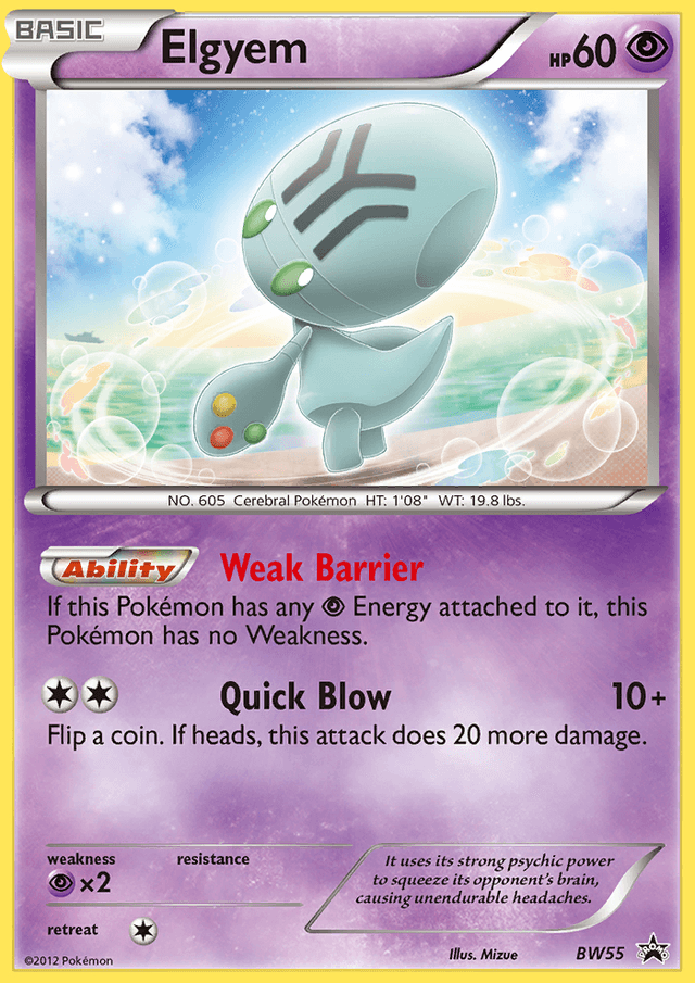 Carta Elgyem BW55/101 do set BW Black Star Promos — Pokémon TCG | Bynx