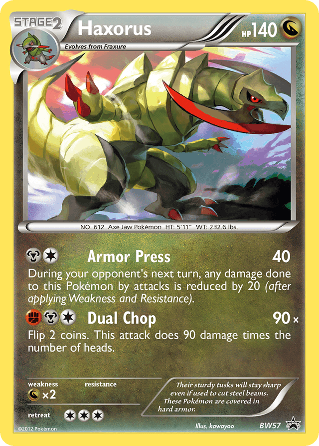 Carta Haxorus BW57/101 do set BW Black Star Promos — Pokémon TCG | Bynx