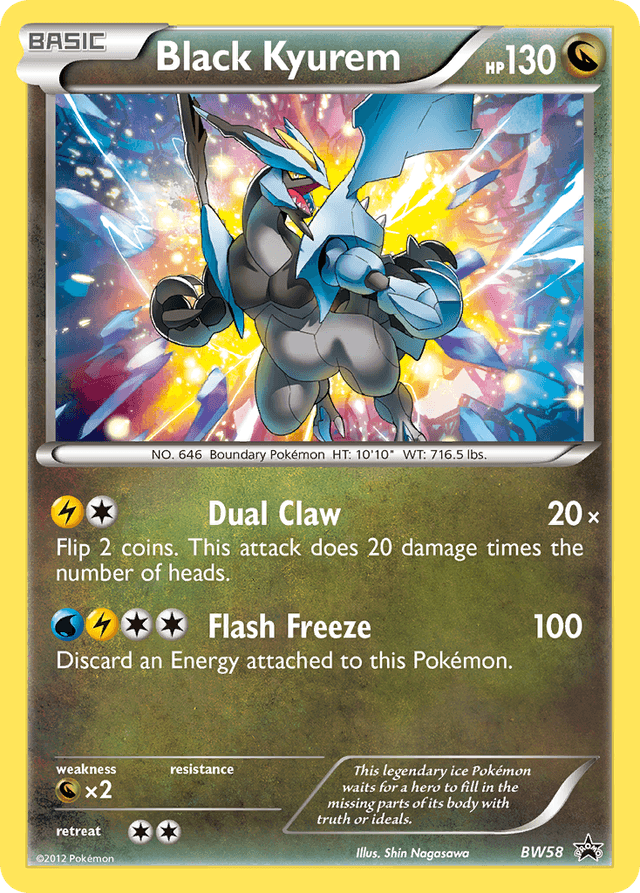 Carta Black Kyurem BW58/101 do set BW Black Star Promos — Pokémon TCG | Bynx