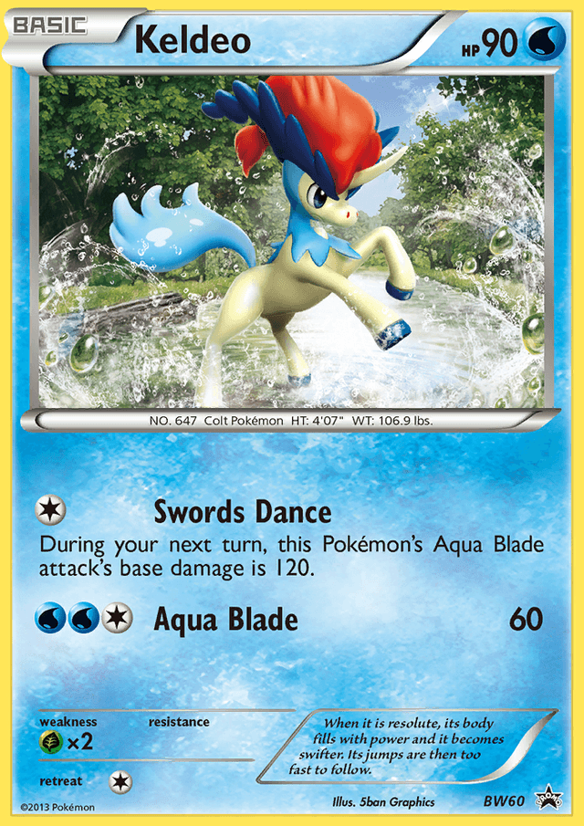 Carta Keldeo BW60/101 do set BW Black Star Promos — Pokémon TCG | Bynx