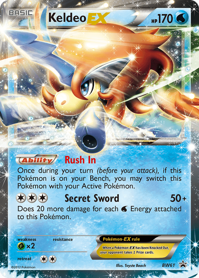 Carta Keldeo-EX BW61/101 do set BW Black Star Promos — Pokémon TCG | Bynx