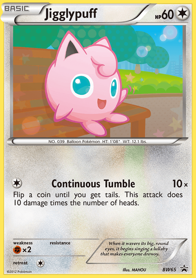 Carta Jigglypuff BW65/101 do set BW Black Star Promos — Pokémon TCG | Bynx