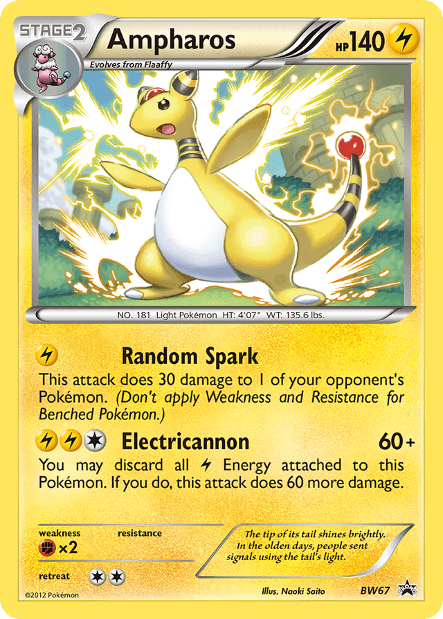 Carta Ampharos BW67/101 do set BW Black Star Promos — Pokémon TCG | Bynx