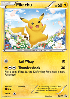 Pikachu BW77 — BW Black Star Promos