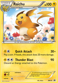 Raichu BW78 — BW Black Star Promos