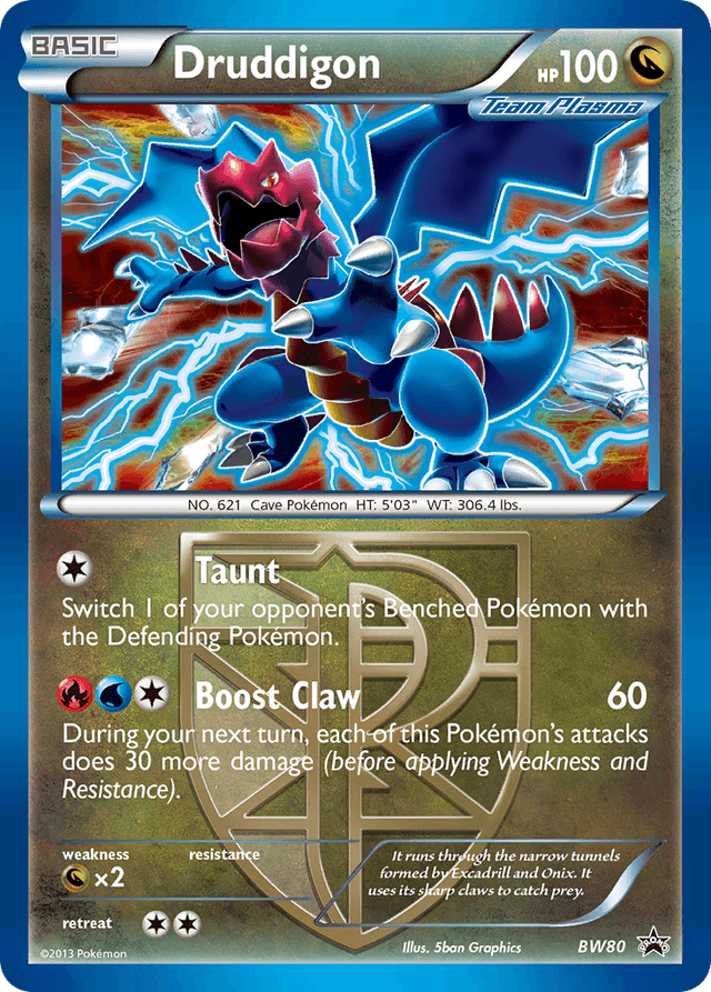 Carta Druddigon BW80/101 do set BW Black Star Promos — Pokémon TCG | Bynx