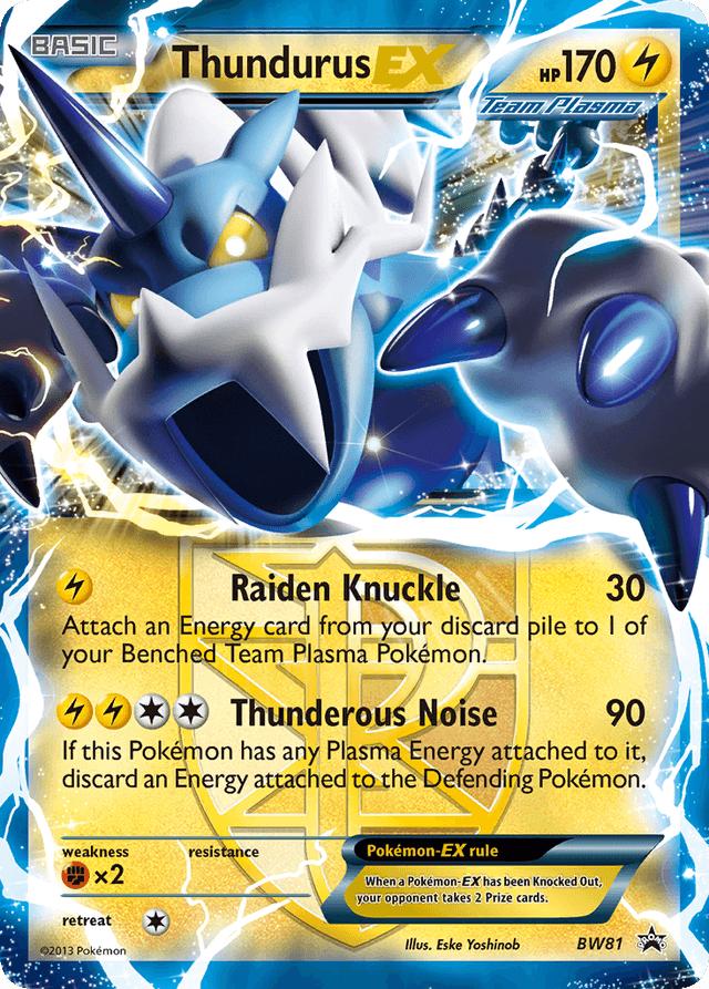 Carta Thundurus-EX BW81/101 do set BW Black Star Promos — Pokémon TCG | Bynx