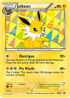 Jolteon BW91 — BW Black Star Promos