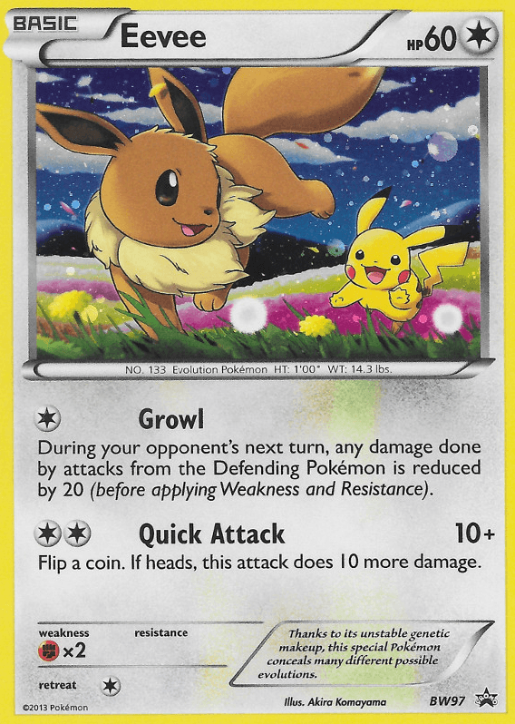 Carta Eevee BW97/101 do set BW Black Star Promos — Pokémon TCG | Bynx