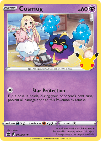 Carta Cosmog 13/25 do set Celebrations — Pokémon TCG | Bynx