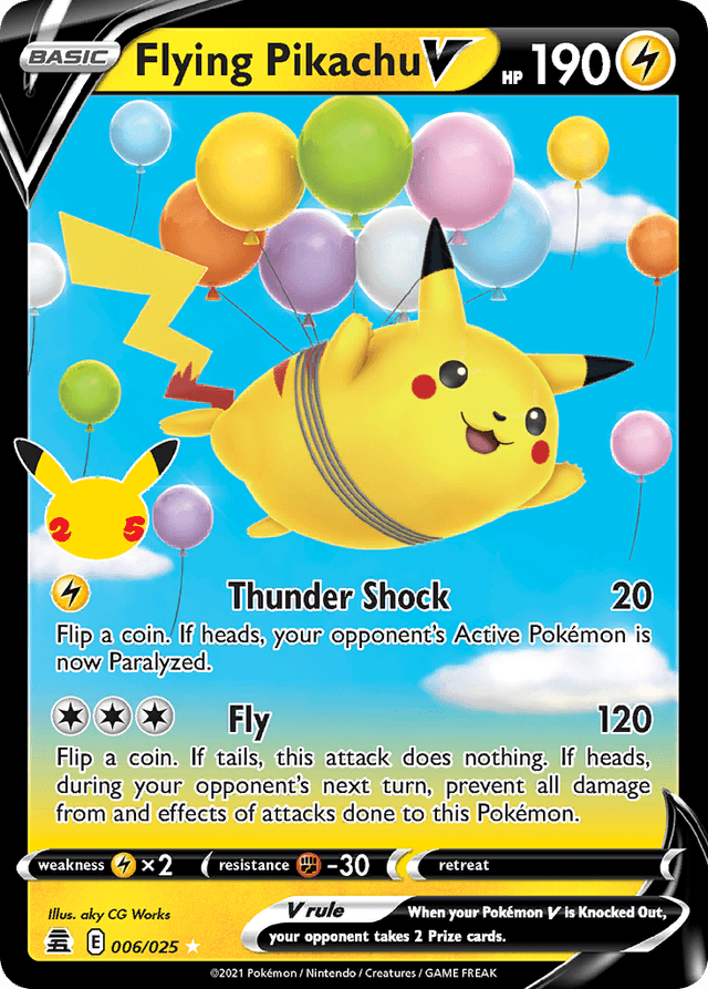Carta Flying Pikachu V 6/25 do set Celebrations — Pokémon TCG | Bynx
