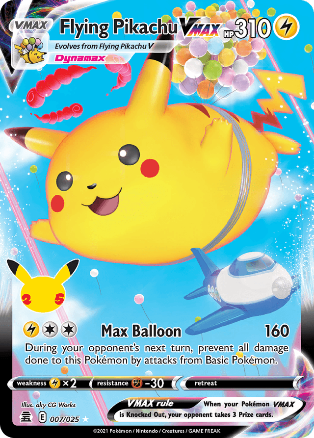 Carta Flying Pikachu VMAX 7/25 do set Celebrations — Pokémon TCG | Bynx