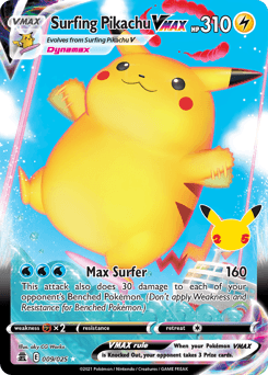 Surfing Pikachu VMAX 9 — Celebrations