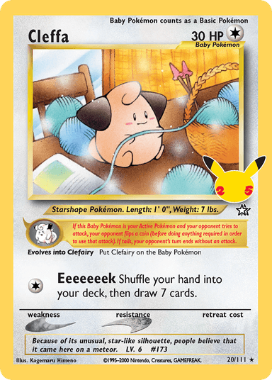 Carta Cleffa 20/25 do set Celebrations: Classic Collection — Pokémon TCG | Bynx