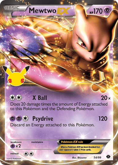 Carta Mewtwo-EX 54/25 do set Celebrations: Classic Collection — Pokémon TCG | Bynx