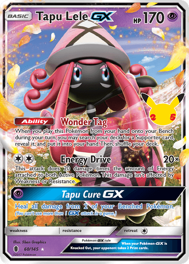 Carta Tapu Lele-GX 60/25 do set Celebrations: Classic Collection — Pokémon TCG | Bynx